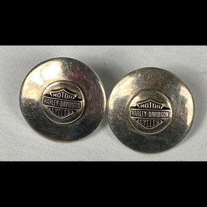 Harley-Davidson Sterling Silver Shield Post Earrings